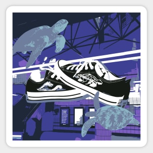 retro trainers design Sticker